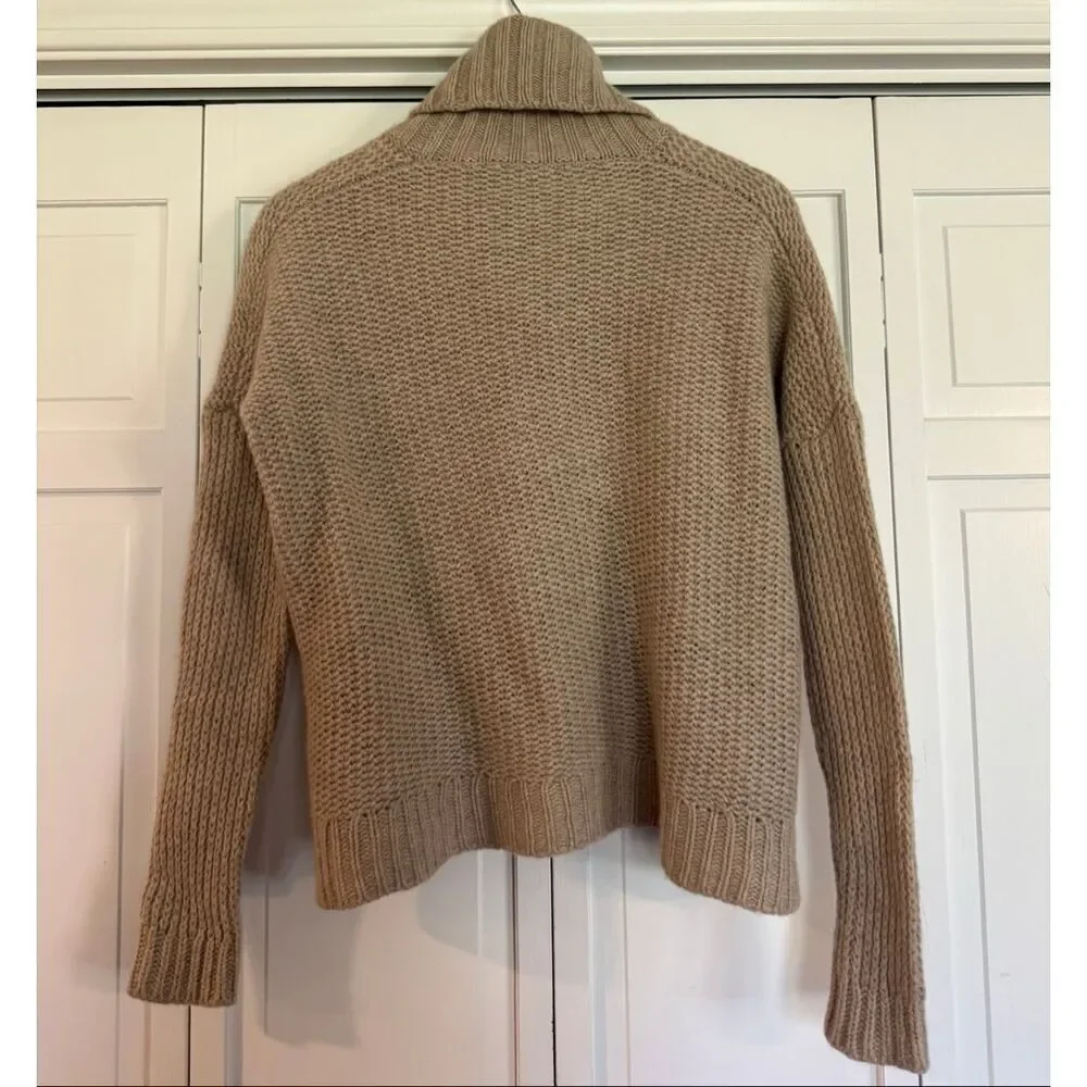 Vince Yak Wool blend tan turtleneck sweater size M
